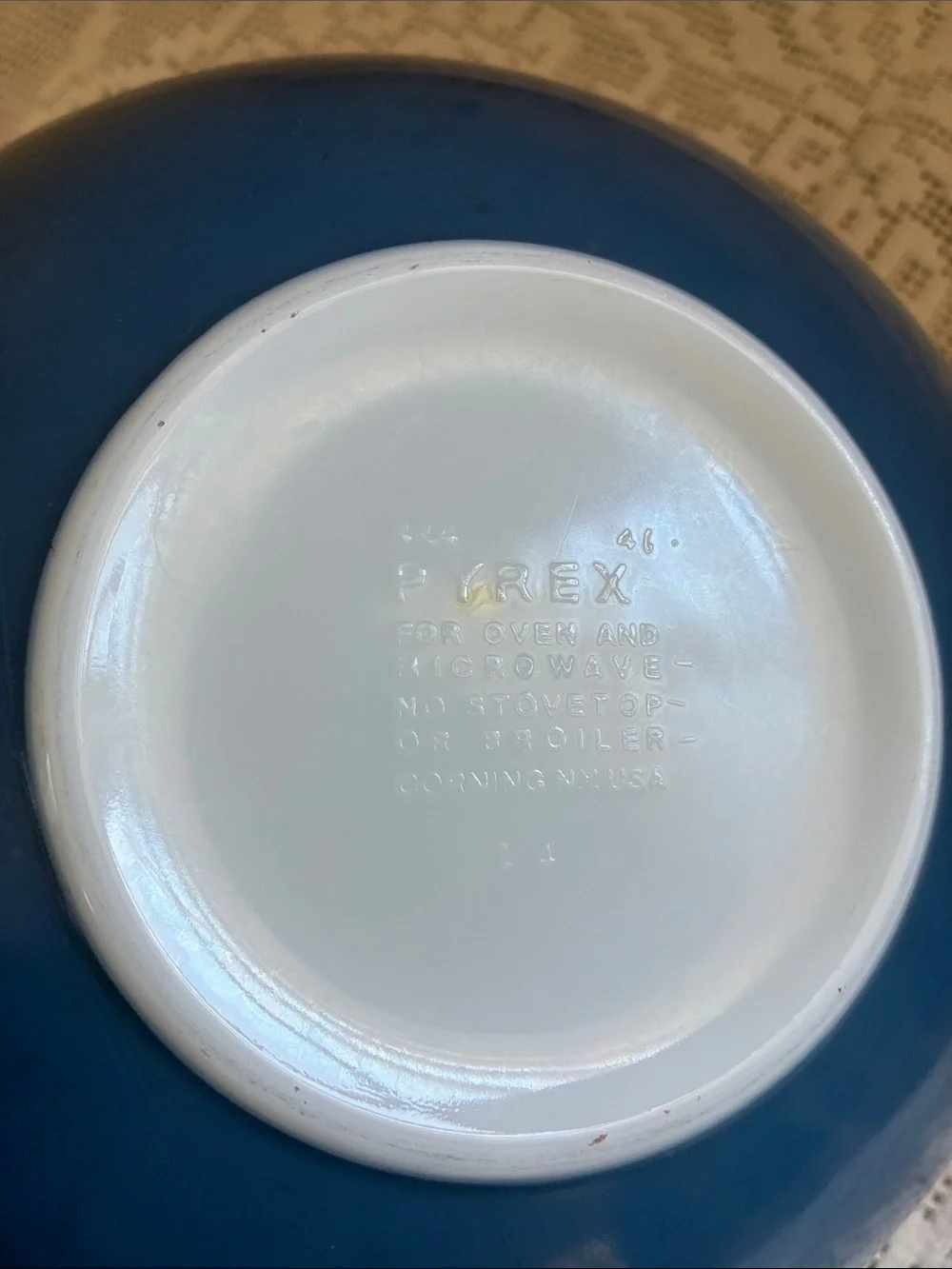 Vintage Pyrex 444 ColonialMist 4 Quart Cinderella Bowl